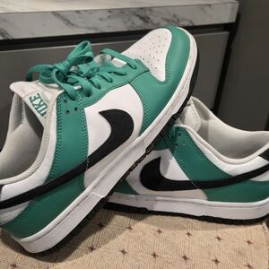 Nike Green and White Sneakers
